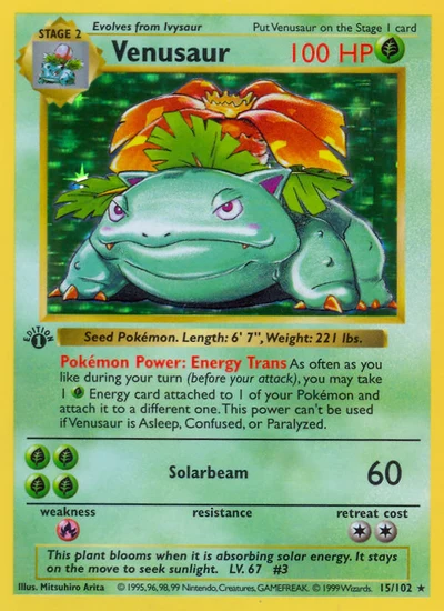 Venusaur – Base nr 015/102 (Standard)