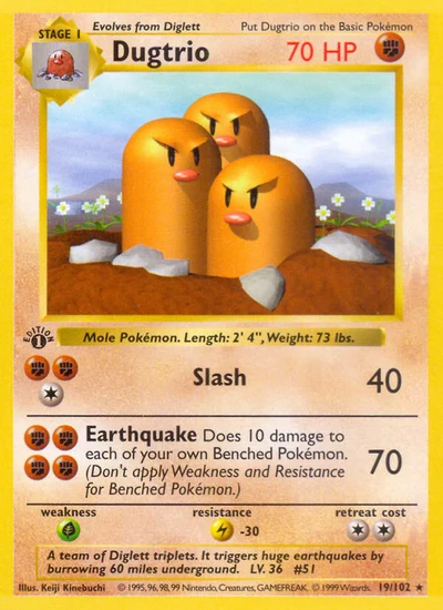 Dugtrio – Base nr 019/102 (Standard)