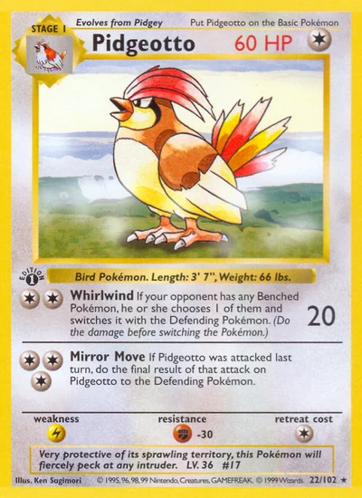 Pidgeotto – Base nr 022/102 (Standard)