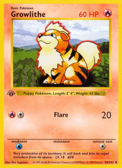 Growlithe – Base nr 028/102 (Standard)