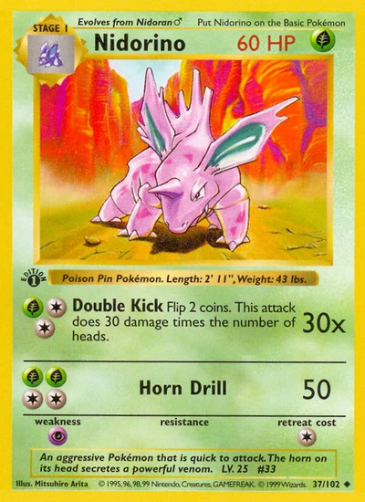 Nidorino – Base nr 037/102 (Standard)