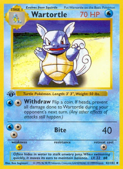 Wartortle – Base nr 042/102 (Standard)