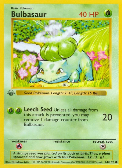 Bulbasaur – Base nr 044/102 (Standard)