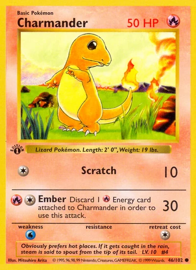 Charmander – Base nr 046/102 (Standard)
