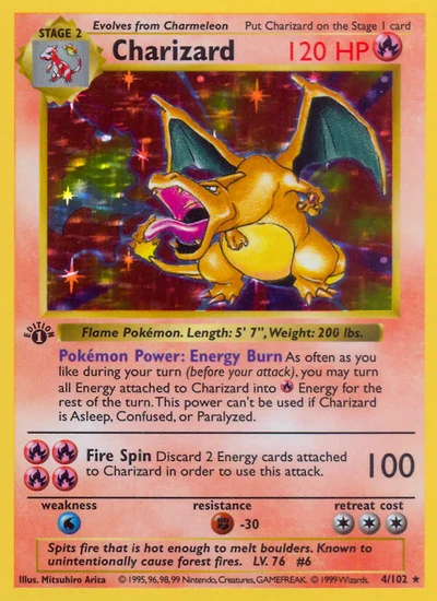 Charizard – Base nr 004/102 (Standard)