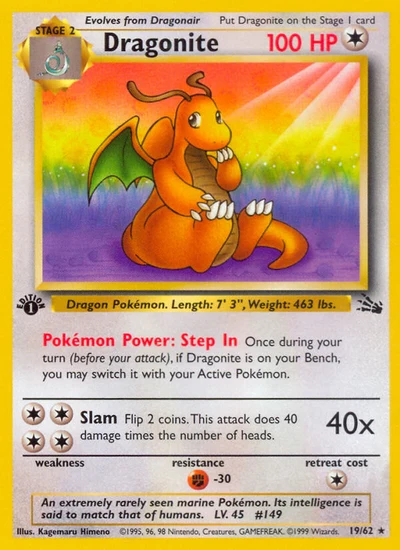 Dragonite – Fossil nr 019/062 (Standard)