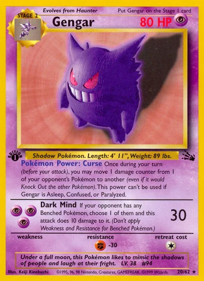 Gengar – Fossil nr 020/062 (Standard)