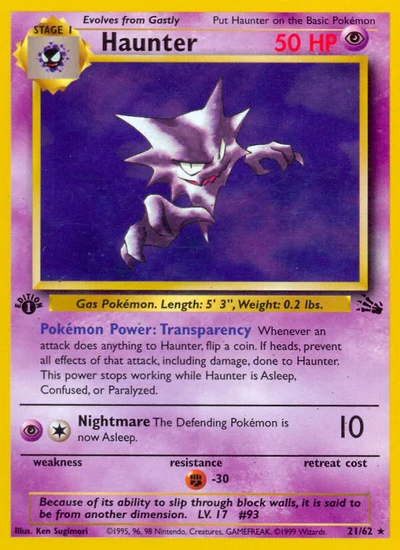 Haunter – Fossil nr 021/062 (Standard)