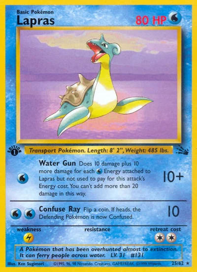 Lapras – Fossil nr 025/062 (Standard)