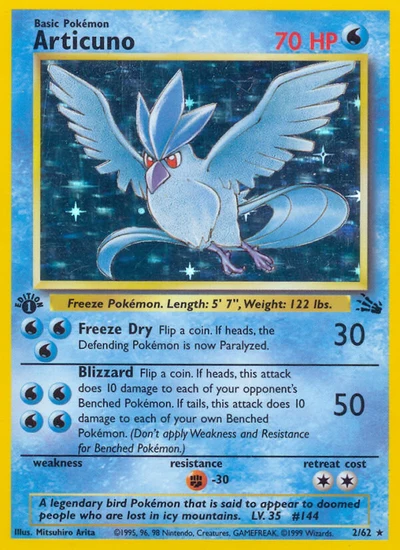 Articuno – Fossil nr 002/062 (Standard)