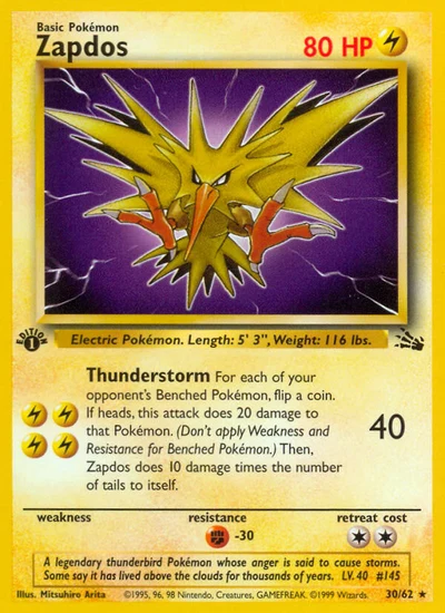 Zapdos – Fossil nr 030/062 (Standard)