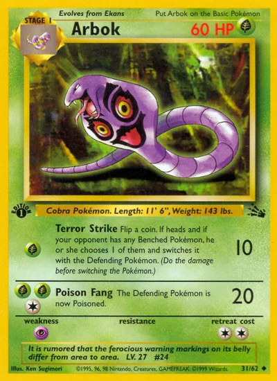 Arbok – Fossil nr 031/062 (Standard)
