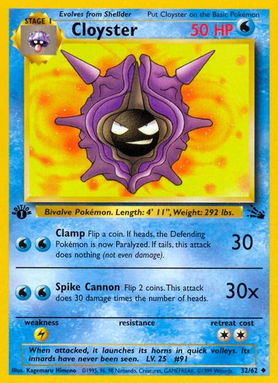 Cloyster – Fossil nr 032/062 (Standard)