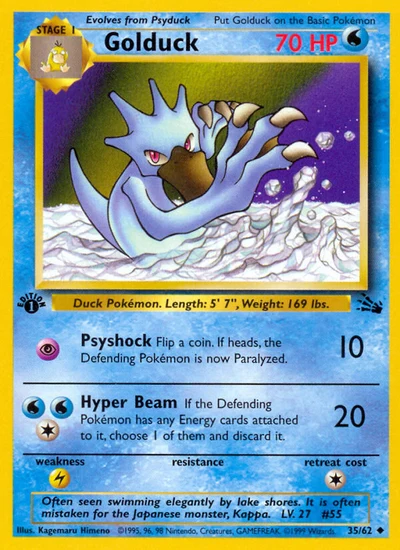 Golduck – Fossil nr 035/062 (Standard)