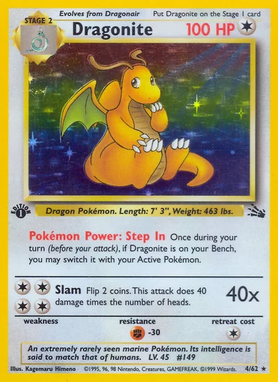 Dragonite – Fossil nr 004/062 (Standard)