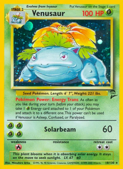 Venusaur – Base Set 2 nr 018/130 (Standard)