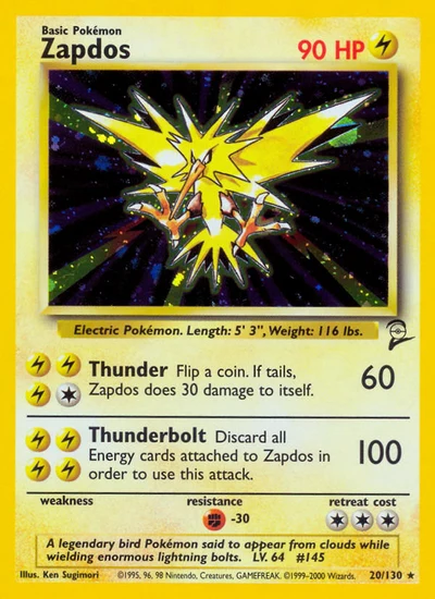 Zapdos – Base Set 2 nr 020/130 (Standard)