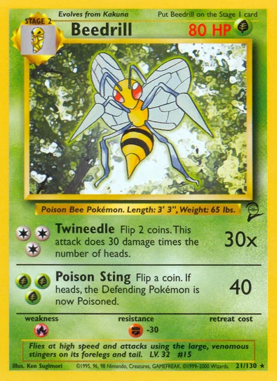 Beedrill – Base Set 2 nr 021/130 (Standard)