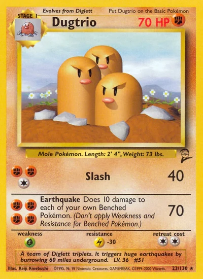 Dugtrio – Base Set 2 nr 023/130 (Standard)