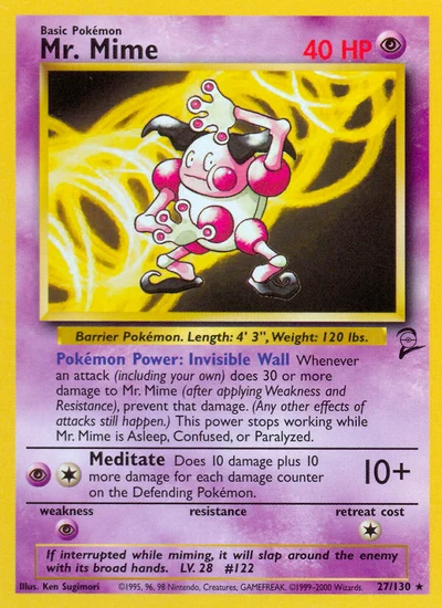 Mr. Mime – Base Set 2 nr 027/130 (Standard)