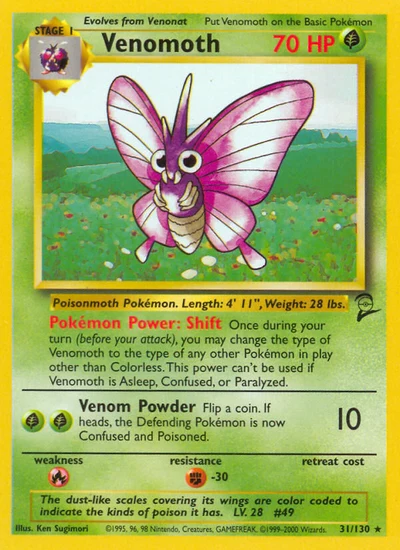Venomoth – Base Set 2 nr 031/130 (Standard)