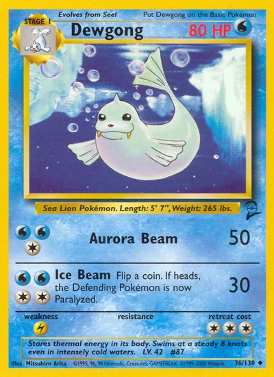 Dewgong – Base Set 2 nr 036/130 (Standard)