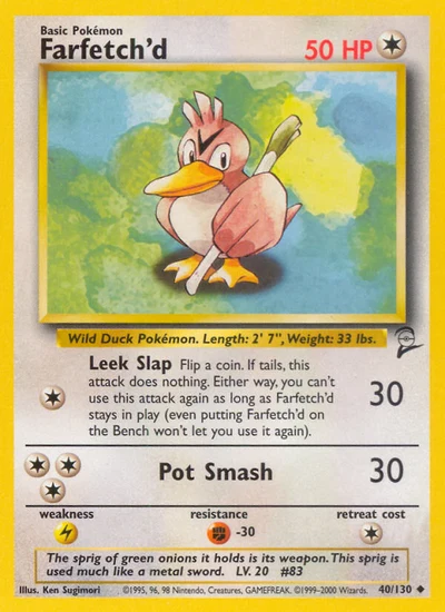 Farfetch'd – Base Set 2 nr 040/130 (Standard)