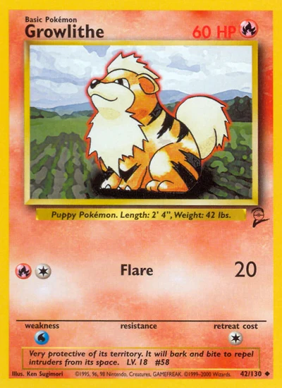 Growlithe – Base Set 2 nr 042/130 (Standard)