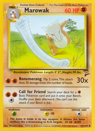 Marowak – Base Set 2 nr 052/130 (Standard)