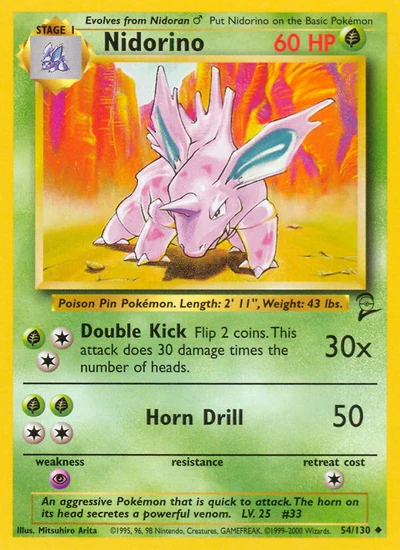 Nidorino – Base Set 2 nr 054/130 (Standard)