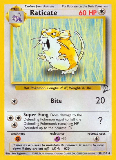 Raticate – Base Set 2 nr 058/130 (Standard)