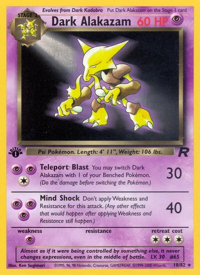 Dark Alakazam – Team Rocket nr 018/082 (Standard)