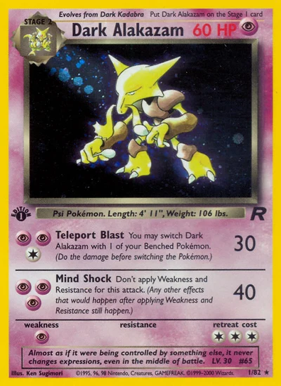 Dark Alakazam – Team Rocket nr 001/082 (Standard)