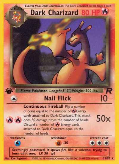 Dark Charizard – Team Rocket nr 021/082 (Standard)