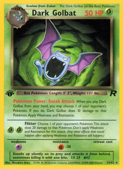 Dark Golbat – Team Rocket nr 024/082 (Standard)