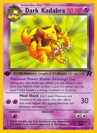 Dark Kadabra – Team Rocket nr 039/082 (Standard)