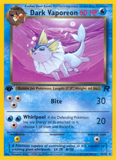 Dark Vaporeon – Team Rocket nr 045/082 (Standard)