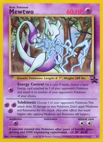 Mewtwo – Wizards Black Star Promos nr 012 (Standard)