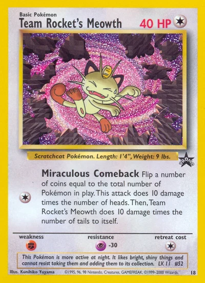 Team Rocket's Meowth – Wizards Black Star Promos nr 018 (Standard)