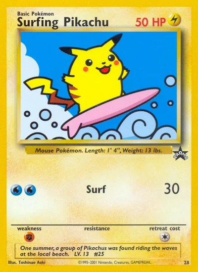 Surfing Pikachu – Wizards Black Star Promos nr 028 (Standard)