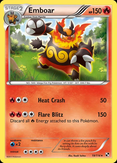 Emboar – Black & White nr 019/114 (Standard)