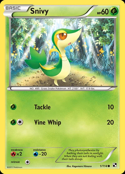 Snivy – Black & White nr 001/114 (Standard)