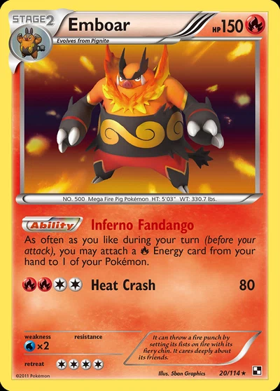 Emboar – Black & White nr 020/114 (Standard)