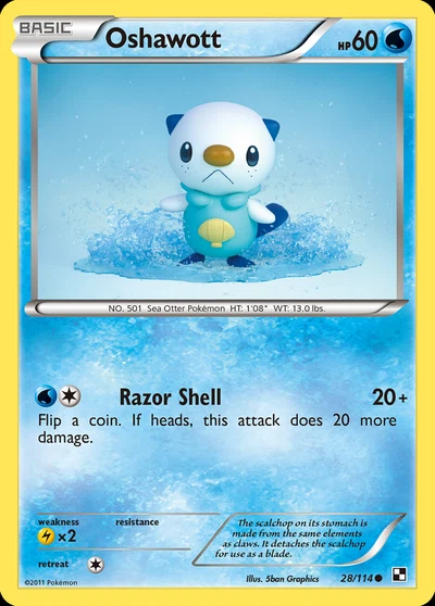 Oshawott – Black & White nr 028/114 (Standard)