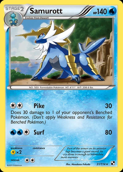 Samurott – Black & White nr 031/114 (Standard)