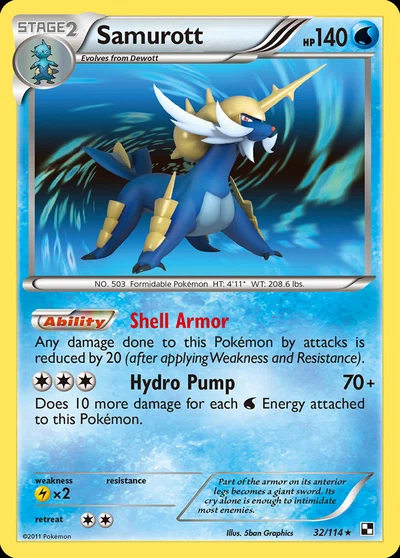 Samurott – Black & White nr 032/114 (Standard)