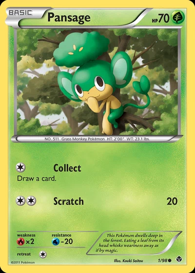 Pansage – Emerging Powers nr 001/098 (Standard)