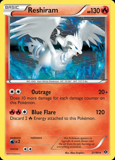 Reshiram – Next Destinies nr 021/099 (Standard)