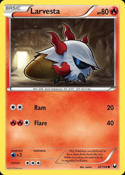 Larvesta – Dark Explorers nr 020/108 (Standard)
