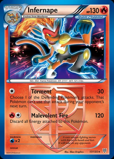 Infernape – Plasma Storm nr 017/135 (Standard)